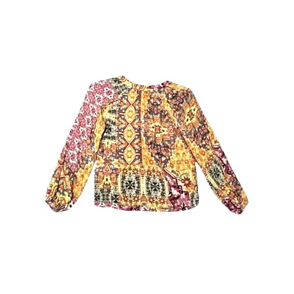 KACHEL X ANTHROPOLOGIE Ambrosia Peasant Blouse Sz 2 Multicolor Pullover Boho - Picture 7 of 9